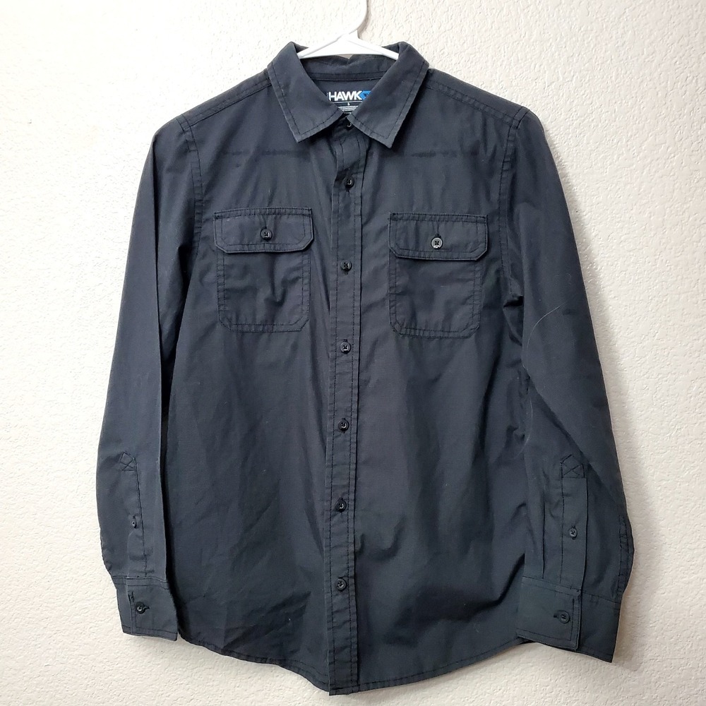 Tony Hawk ◇ Shirt Boys Size‎ Large ◇ Button Down Long Sleeve Dark Gray